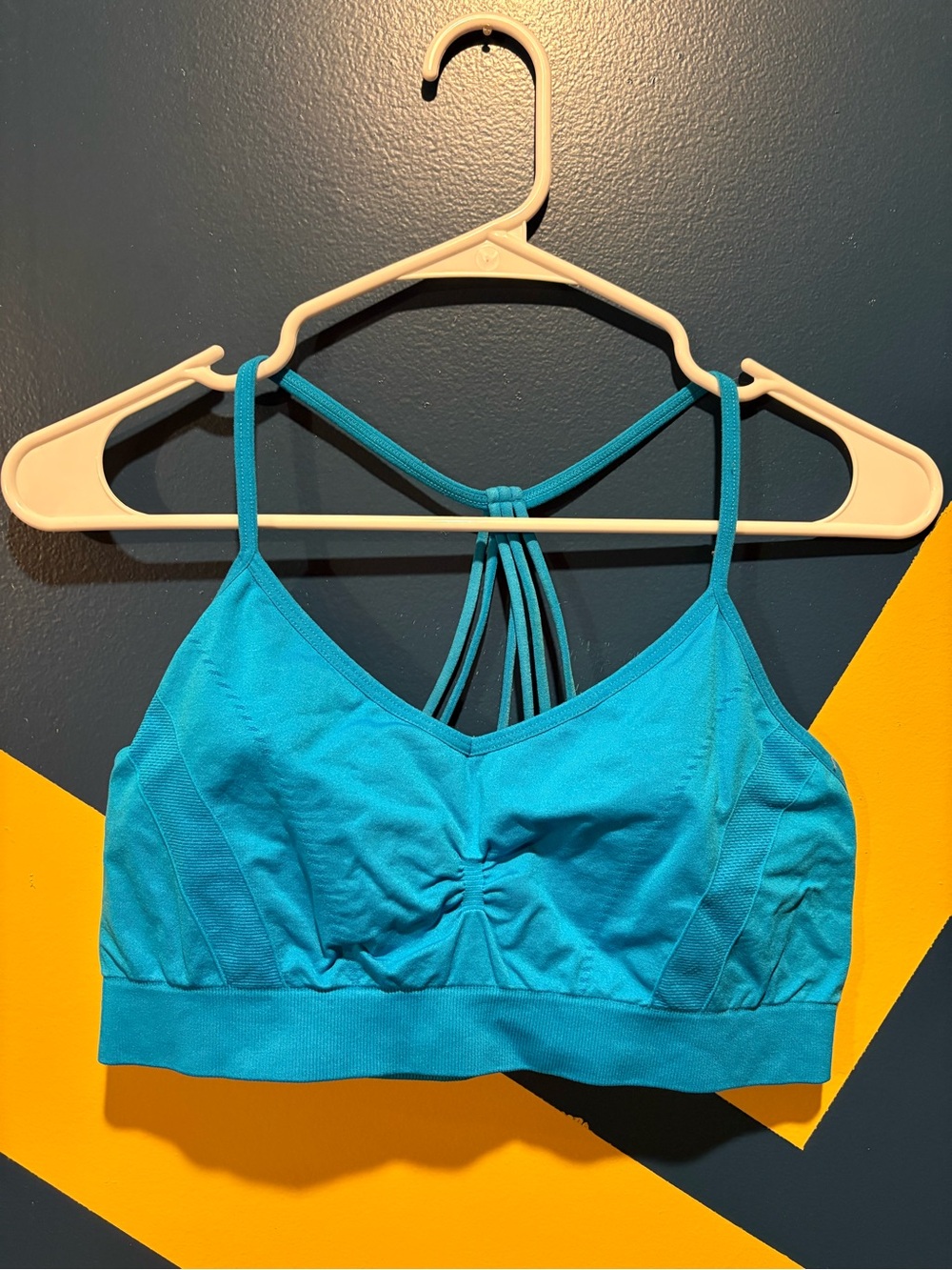 Xersion Vibrant Blue Strappy Back Sports Bra EUC
